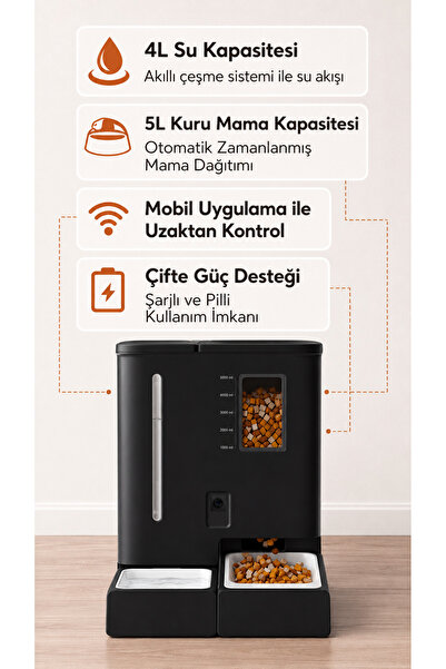 Yasomi Du-f03v Smartpaw 2si1 Arada Akıllı Otomatik Mama Ve Su Kabı