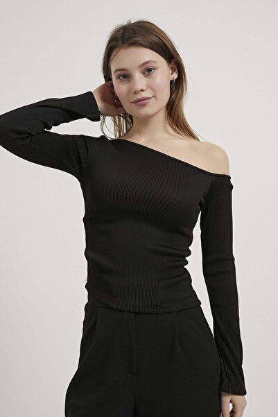 Arma Life Armalife 1628 Women's Bodysuit with One Shoulder Ruched Detail
