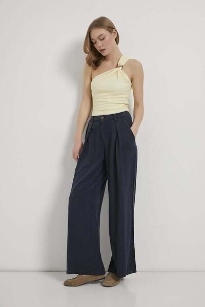 Arma Life ARMALIFE 5515 TENCEL PANTALONI PALAZZO PREMIUM DE DAMĂ CU TALIE ELA...