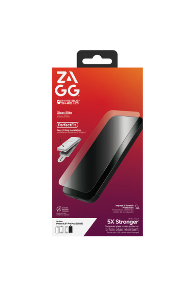 Zagg Glass Elite Privacy SP for iPhone 17 Pro Max-2-Way Privacy Filter, 5X St...