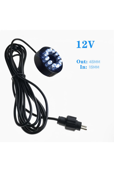 Choice3 White 12V Underwater 12-LED Light Ring for Pumps Submersible Fountain...
