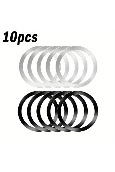 Choice 5Pcs Black Silvery 10pcs Metal Rings for Magnetic Wireless Charging - ...