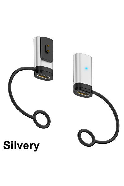 Choice1 silvery USB TYPC Charger Magnetic Adapter For Smart Watch 8/9/10/pro/...