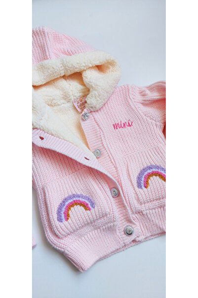 a baby Knitwear Lamb Lined Cardigan and Knitwear Leggings