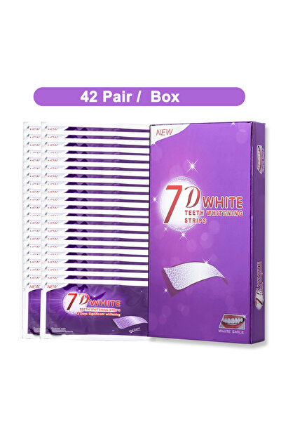 Choice4 42 زوجًا من شرائط تبييض الأسنان باللون الأرجواني، بدون حساسية، مصحح ل...