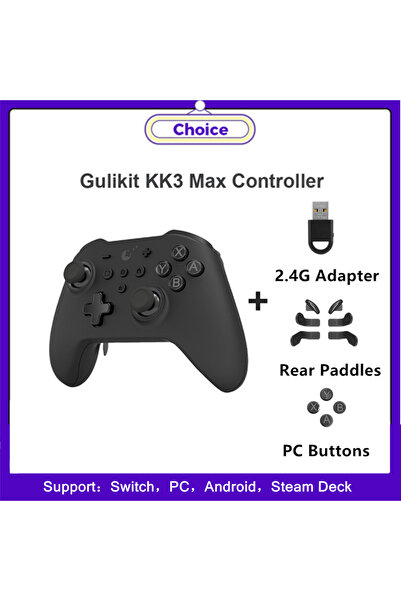 choice2 Black GuliKit KK3 MAX Controller NS39 KingKong 3 Gamepad With Hall Ef...