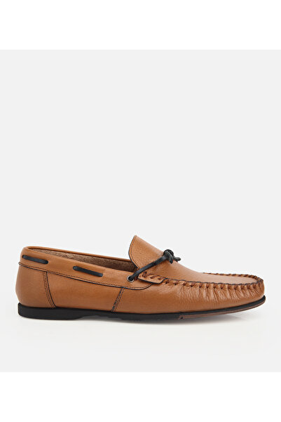 Hotiç Erkek Deri Taba Yumuşak Dokulu Günlük Loafer