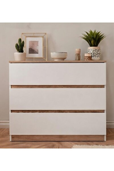 Noiss Home Decor Asel 3 Çekmeceli Şifonyer Bebek Odası Yatak Odası
