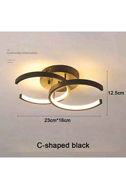 Choice AC 90-260V 3-color light C-black-25W Nordic Indoor LED Ceiling Lamps f...