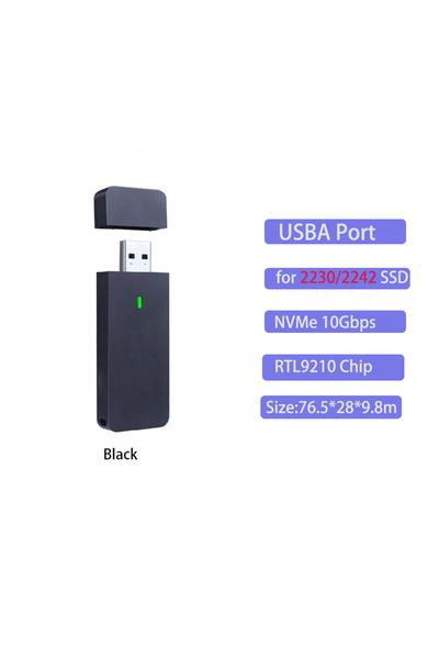 Choice1 علبة خارجية لـ NVMe-Black M.2 NVMe SATA 2230 2242 SSD مع محول USB A ب...