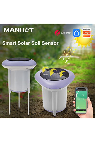Choice GRAY Zigbee Solar Soil Sensor Tester Planting Moisture Temperature and...