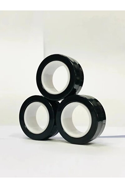 Choice black 3Pcs Magnetic Rings Fidget Toy Set Adult Fidget Magnets Spinner ...