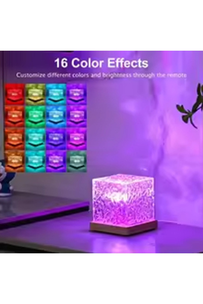 Choice مكعب إضاءة ليلية HOMEFISH RGB بـ 16 لونًا مع جهاز تحكم عن بعد، جهاز عر...
