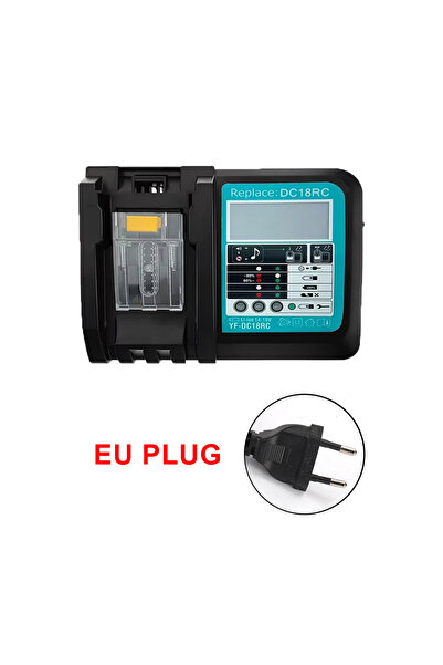 choice2 شاحن ليثيوم أيون قابل لإعادة الشحن أحدث إصدار بقابس أوروبي DC18RC لما...
