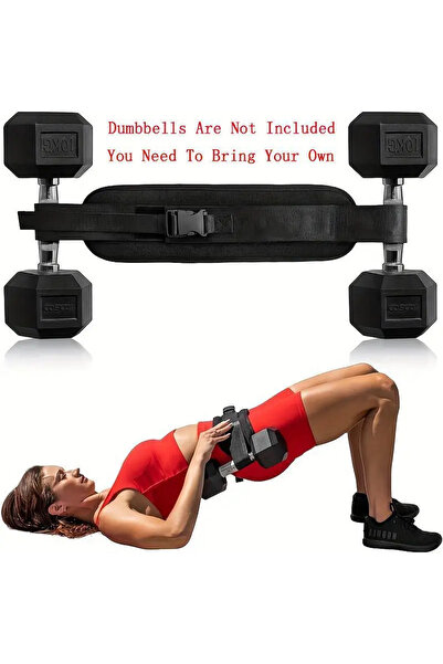 Choice1 Hip Belt-black-SJ Hip Thrust Weight Belt Adjustable Dumbbell Fixed St...