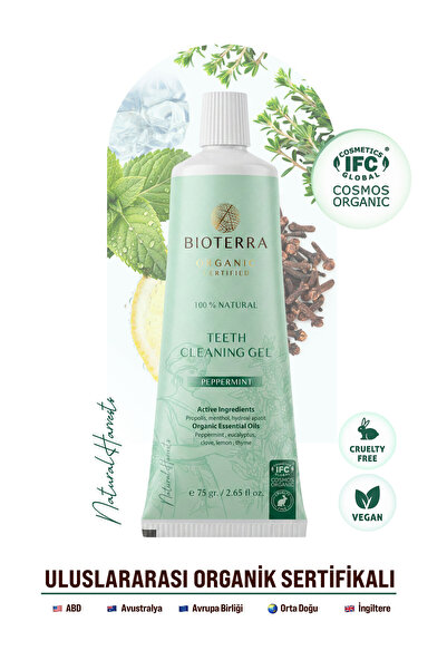 Bioterra Herbal and Organic Toothpaste – Fluoride-Free Powerful Cleaning 75ml