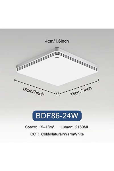 Choice10 White light Square 24W 18W-48W LED Ceiling Light 15-30CM Square Ceil...