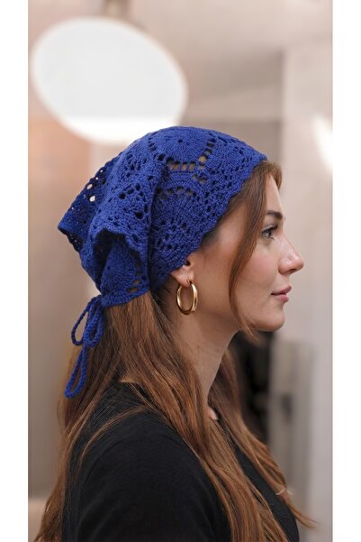 destini Bohemian Embroidery Knitted Bandana Hair Bandana Granny Square Bandana