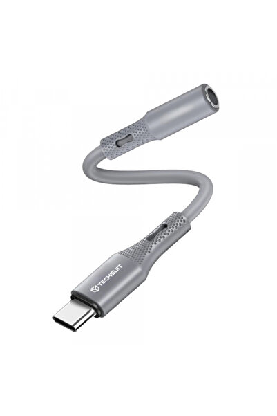 Techsuit Adaptor audio USB-C - 3.5mm AC1 SoundFlex, Gri