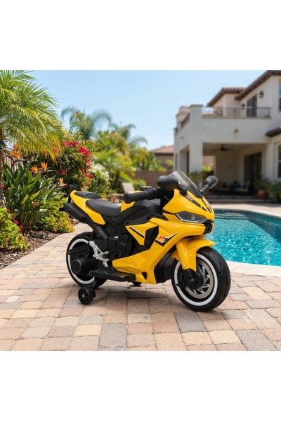 Yallabena Kids Electric Motorcycle Ride On Toy 12V Rechargeable Battery Power...