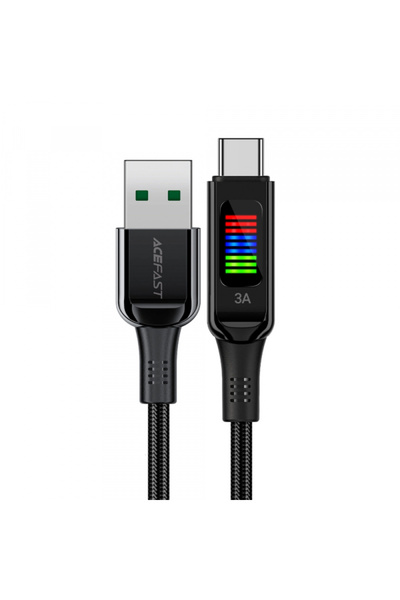 Acefast Cablu Date si Incarcare USB-A - USB-C C7-04, 18W, 1.2m, Negru