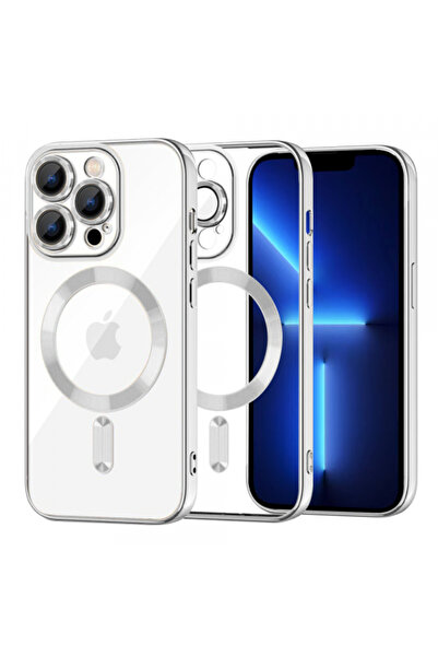 Apple Husa MagSafe pentru iPhone 13 Pro Max, Techsuit, Luxury Crystal, Argintie