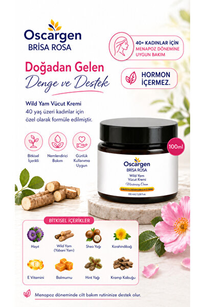 Brisa Rosa Menopoz Dönemi Hayıt Ekstresi, Wild Yam, Kırmızı Yonca Bitkisel Vü...