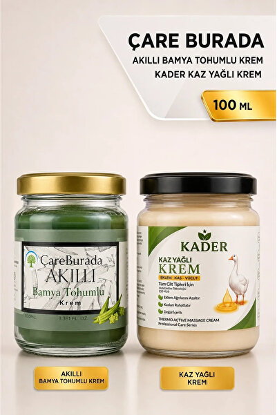 Çare Burada ÇareBurada Akıllı Bamya Tohumlu Krem 100 ml + Kader Kaz Yağlı Kre...