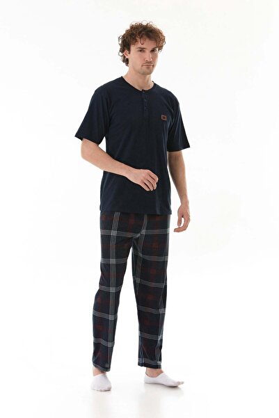 Fulla Moda Ekose Desenli Pijama Takımı