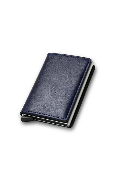 Choice4 Blue Anti Rfid Carbon Fiber ID Holder Men Wallets Mini Automatic Pop ...