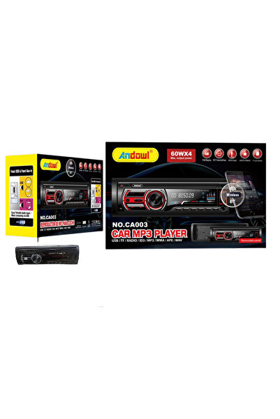 Andowl Ηχοσύστημα αυτοκινήτου CA003 Καθολικό 1DIN (Bluetooth/AUX)