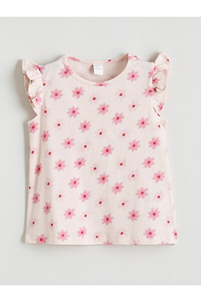 LC Waikiki Nevavm Floral Girl's Combed Cotton Blouse with a Difference