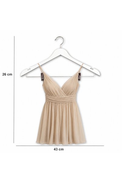 AĞIRSOY 8 Pieces of Nickel-Plated Skirt and Trouser Hangers 43 cm