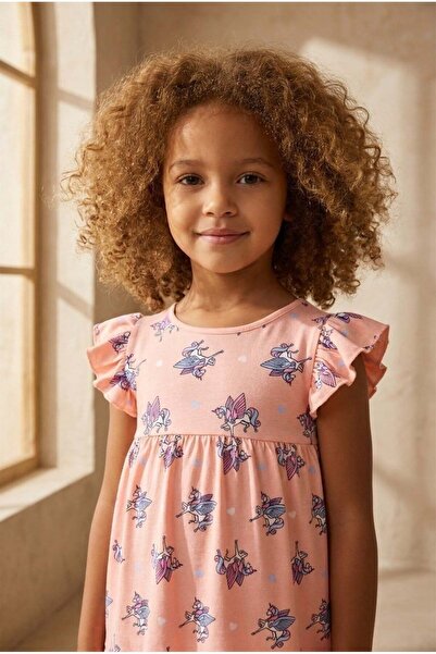 BONY SOCKS Κοριτσίστικη πιτζάμα Fairytale Ruffled Top Pink