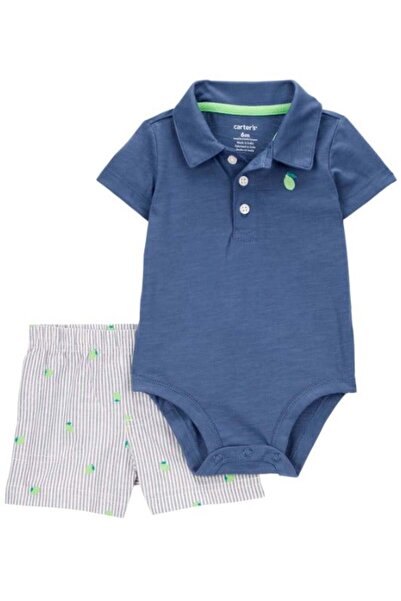 Carter's Carters Erkek Bebek L,mon Baskı Zıbınlı 2li Takım 6-9 Ay LACİVERT