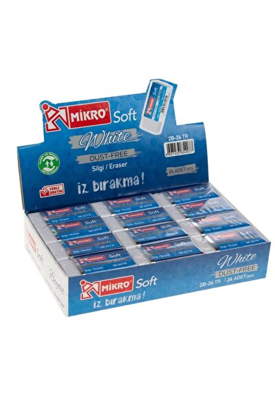 ŞAHİN KIRTASİYE Micro Eraser 2B-24Tr White Soft 24-Pack