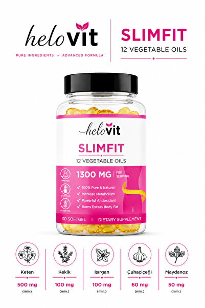 Helovit 12 Çeşit Bitkisel Yağ (Omega-3-6-9) Metabolik Denge, Form & Diyet Des...