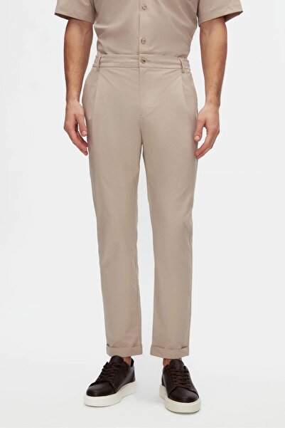 Twn Relaxed Fit Beige Thin and Light Rpt Jogger Pants