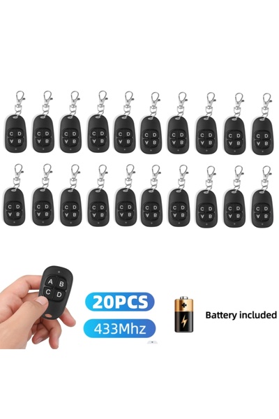 Choice 20PCS 433 Mhz RF Copy Remote Control Key 433.92mhz 4CH Transmitter Dup...