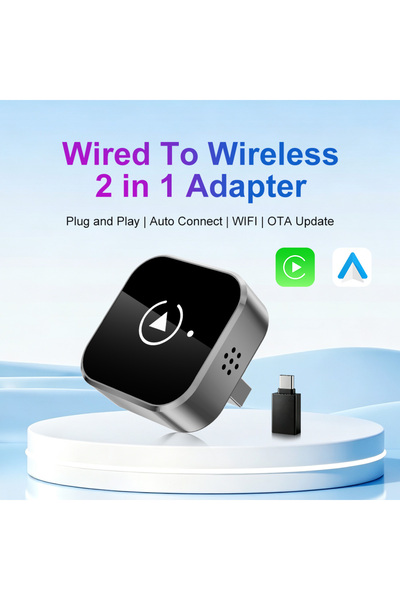 Choice1 2026 2026 2in1 CarPlay/Android Auto Adapter Wired to Wireless Dongle ...