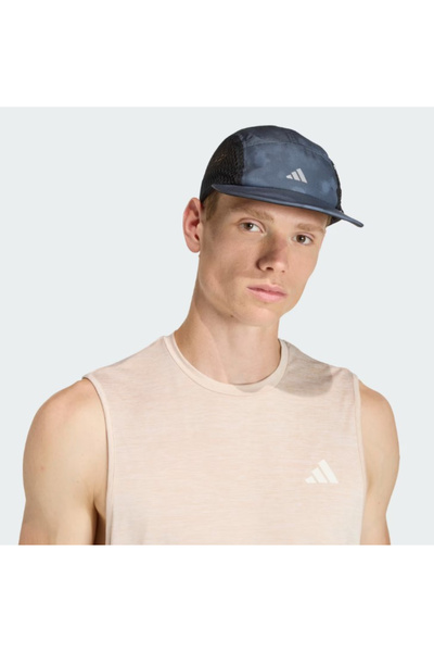 adidas KD7004 RUN GRF CAP قبعة رياضية باللون الأسود والرمادي