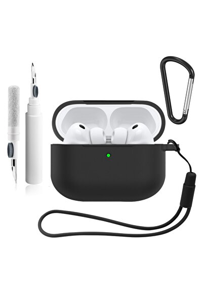 Choice8 غطاء حماية من السيليكون الناعم باللون الأسود لسماعات AirPods Pro 3، غ...