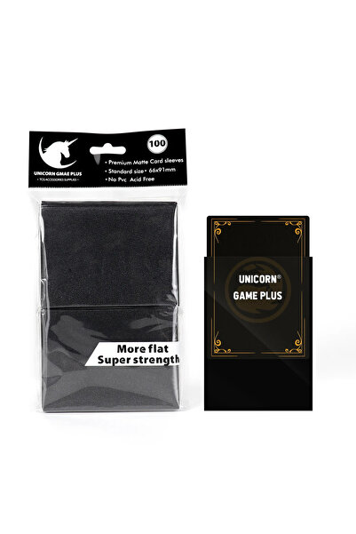 Choice4 Black 100pcs Matte Card Sleeves for TCG MTG 66x91mm Standard Size Sle...