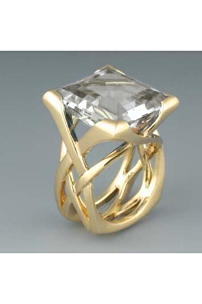 Choice5 6 A538 Huitan Cross Hollow Design Women Gold Color Ring Inlaid Bright...