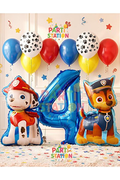 Parti Station Paw Patrol Balon Seti Paw Petrol 4 Yaş Balon Seti Paw Patrol Do...