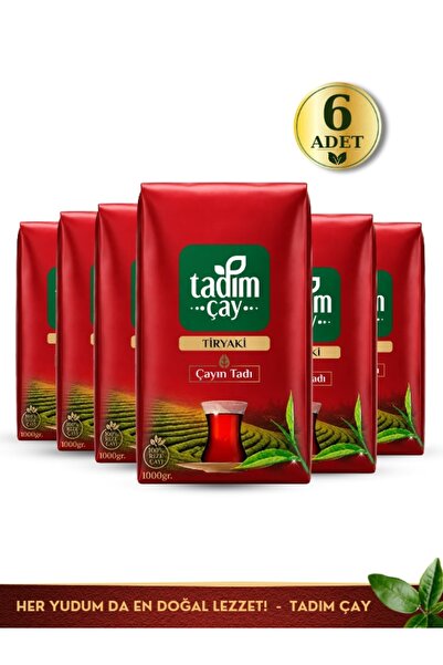 Tiryaki 6 Adet 1000gr (HAKİKİ RİZE ÇAYI, SİYAH PAKET ÇAY)