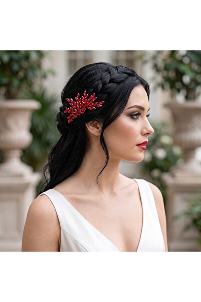 gelinmz حنة خطوبة أنيقة وأنيقة مصنوعة يدويًا بالكامل من حجر الكريستال وتاج Bi...