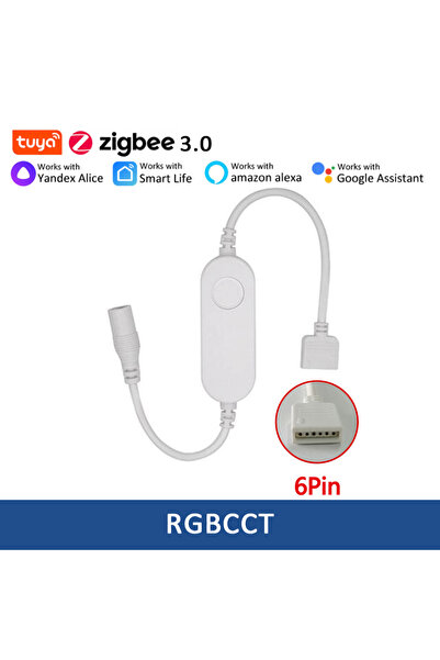 Choice وحدة تحكم LED بتقنية Zigbee 3.0 من Tuya، 6 دبابيس، تدعم DC5V 12V 24V ل...