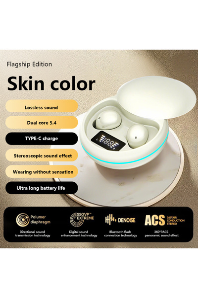 Choice1 Beige Y20 Wireless Sleep Earbuds Bluetooth 5.4 In Ear Small Sleeping ...