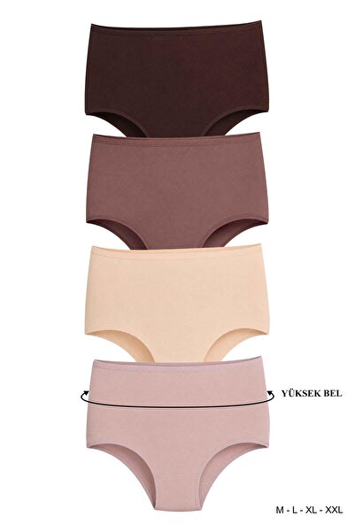 Dominant Women's Laundry Cotton Solid Color High Waist Wide Waistband Panties...